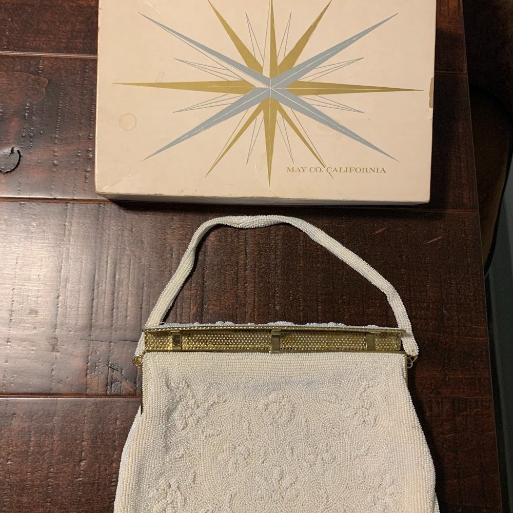 1950's Vintage Mayco beaded purse w/ original box
